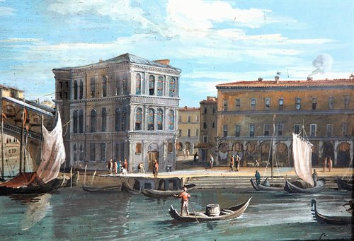 Paire de vues vénitiennes , fin du XVIIe siècle